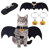 MELLIEX Bat Wings Katzenkostüm, Halloween Katzen Fledermaus Kostüm...
