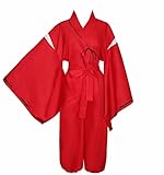Herren-Kostüm Cosplay Kimono Inuyasha (ohne Kette), Rot M 160/166 cm...