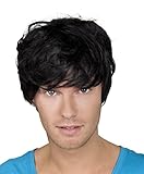 Boland 86387 - Erwachsenenperücke Tyler, schwarz, wuschelig,...