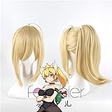 Bowsette Princess Bowser Peach Saber Lily Cosplay Wig Blonde Clip...