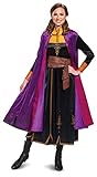 Disney Frozen 2 Deluxe Anna Damen Kostüm, Schwarz, XL