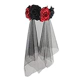 Lurrose Rose Floral Crown Schleier Halloween-Kostüm mexikanischen...