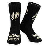 Harry Potter Socken Damen mit Kuschel Fleece und rutschfesten ABS...