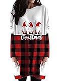 OMZIN Frauen Frohe Weihnachten Sweatshirt Weihnachten Lustige Print...