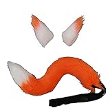 VIGVAN Fox Wolf Cosplay Tierohren Schwanz Set Wolf Ohren Schwanz...