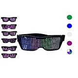 KEBEIXUAN LED Brille Emittierend Leuchtende Brille mit anpassbaren...