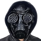 Ubauta Steampunk Gothic U-Boot-Gasmaske, schwarze Maskerade-Maske für...