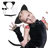 AirSMall 3 STK. Katzen Ohren Haarreifen, Ohren Schwanz Fliege Set,...