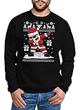 MoonWorks® Sweatshirt Herren Weihnachten Dabbing Santa Weihnachtsmann...