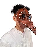 Pest-Doktor-Maske, Steampunk-Pest-Doktor-Maske, Latex, Vögel,...