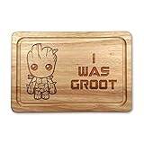 Schneidebrett aus Hartholz, Aufschrift „I was Groot“