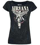 Nirvana Angel Frauen T-Shirt Charcoal M 100% Baumwolle Band-Merch,...