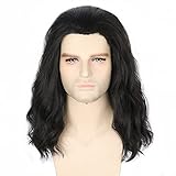 Topcosplay Perücke Loki für Herren, Schwarz Perücke Kurz für...