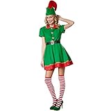 dressforfun 900574 Damenkostüm Fleißige Weihnachtselfe,...