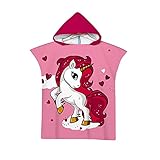 Rowjoy Einhorn Badeponcho Kinder, kapuzenhandtuch Kinder, Kinder...