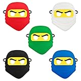 Crzyplea Masken Filz Kinder,Samurai AugenmaskeKinder Cosplay...