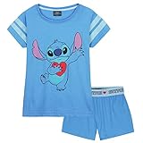 Disney Stitch Schlafanzug Kinder Mädchen Kurz Nachtwäsche Tshirt und...