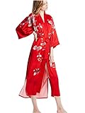 prettystern Damen Seide lang Kimono Morgenmantel Japanisch Yukata...