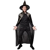 TecTake dressforfun Unisex Set Hut und Umhang Halloween | Bestehehend...