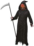 Amscan - Kinderkostüm Sensenmann, Robe, Kapuze, Kürbis-Maske,...