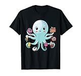 Tintenfisch I Oktopus Kuchen I Tentakel Meerestiere Kinder T-Shirt