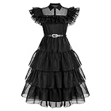Moslalo Wednesday Addams Kostüm für Kinder | Wednesday Addams Family...
