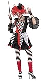 Karneval-Klamotten Harlekin Clown Pierrot Damen-Kostüm Narren Frauen...