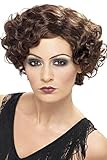 Smiffys, Damen Flirty Flapper Perücke, One Size, Braun, 42004