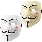UNOLIGA Halloween Maske, 2pcs V wie Vendetta Maske Guy Fawkes Maske,...