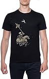 Elden Ring Horse Knight Männer T-Shirt Schwarz Rundhals Men Black...