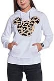 Course Damen Hoodie Original Mickey Mouse Flock Fake Fur Animal Print...