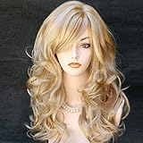 HEZHU Täglich Mode Perücke Blond Haar Wigs Weiblich Gelockt Lang...