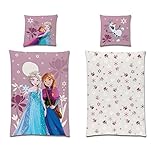 Disney CTI 43999 Bettwäsche Frozen/Ice Queen, Pink Mountain Linen 135...