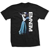 Band Monkey Eminem Damen T-Shirt Mic Pose Gr. Large, Schwarz