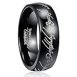 NUNCAD Herr der Ringe Ring für Männer Frauen Schwarz Wolframcarbid...