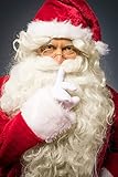 Alobsily Santa Perücke Weihnachtsmann Bart und Perücke Luxus Set,...