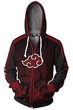 xiemushop Herren Kapuzensweatshirt Akatsuki Cloud Uchiha 3D Sweatshirt...