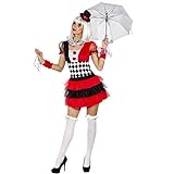 Kostüm Pierrot Gr. 34-44 Damen Kleid Zirkus Künstler Artist Clown...