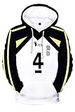 Kotaru Bokuto Cosplay Kostüm Haikyuu Fukurodani Hoodie 3D Druck No.4...