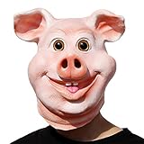 PartyCostume - Glückliches Schwein Maske - Halloween Party Lustig,...