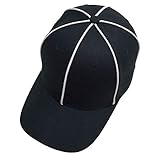 TopTie Offizieller Schiedsrichterhut Einstellbare Schwarz mit weißem...