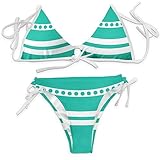 Nami Cosplay Bikini Nami Tattoo Kostüm Set, Grün , S