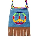 Boland 44519 - Handtasche Peace, Umhängetasche, Hippie, Flower Power,...