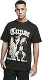 Mister Tee Herren Tupac MATW Sepia Oversize Tee S Black