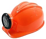 BUSDUGA 2826 Kinder Bauhelm orange mit LED-Stirnlampe