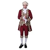 Fortunehouse Hochwertiges Rotes Kostüm Herren kostüm Barock Mozart...