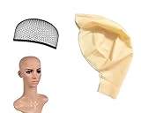Glatze Mützen ,2 Stück Haarnetz Nylon Wig Cap, Latex Glatze Hut für...