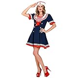 Widmann - Kostüm Matrosin, Kleid, Netzunterrock, Hut, Uniform,...
