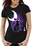 style3 Luna Damen T-Shirt Moon mondstein Japan Sailor, Größe:L