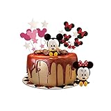 Mickey Mouse Tortendeko Geburtstag,24pcs Micky Maus Kuchen Deko...